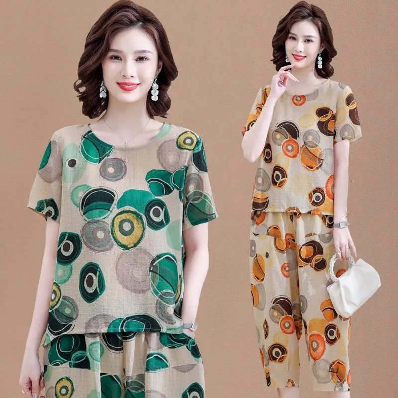Summer Clothing Linen - New Short-Sleeved T-Shirt for Summer Sets