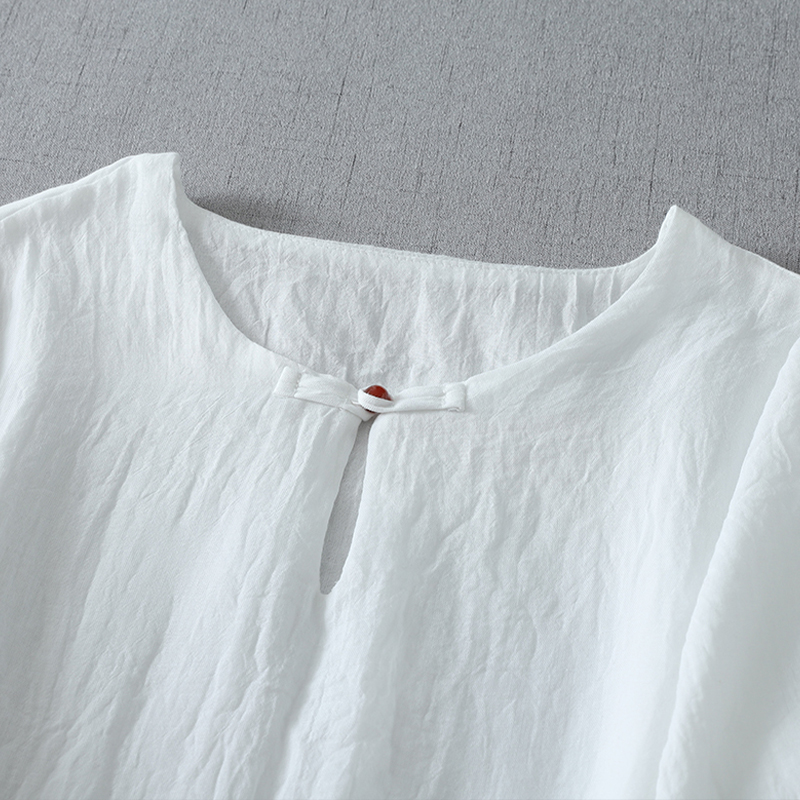 New Chinese Style round Neck B - Summer Clothing For 70 Year Old Woman ulasan dan harga