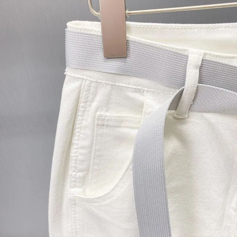 Korean Cowboy Wide-leg Pants M - Summer Golf Clothing ulasan dan harga