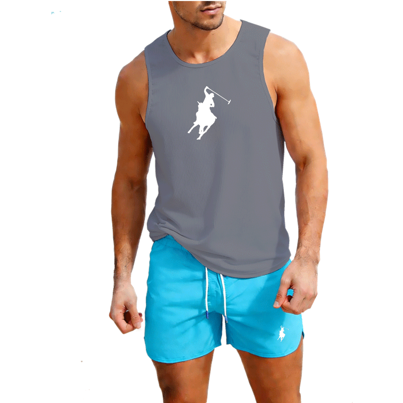European Men Summer Vest and S - Summer Clothing Sets Men ulasan dan harga