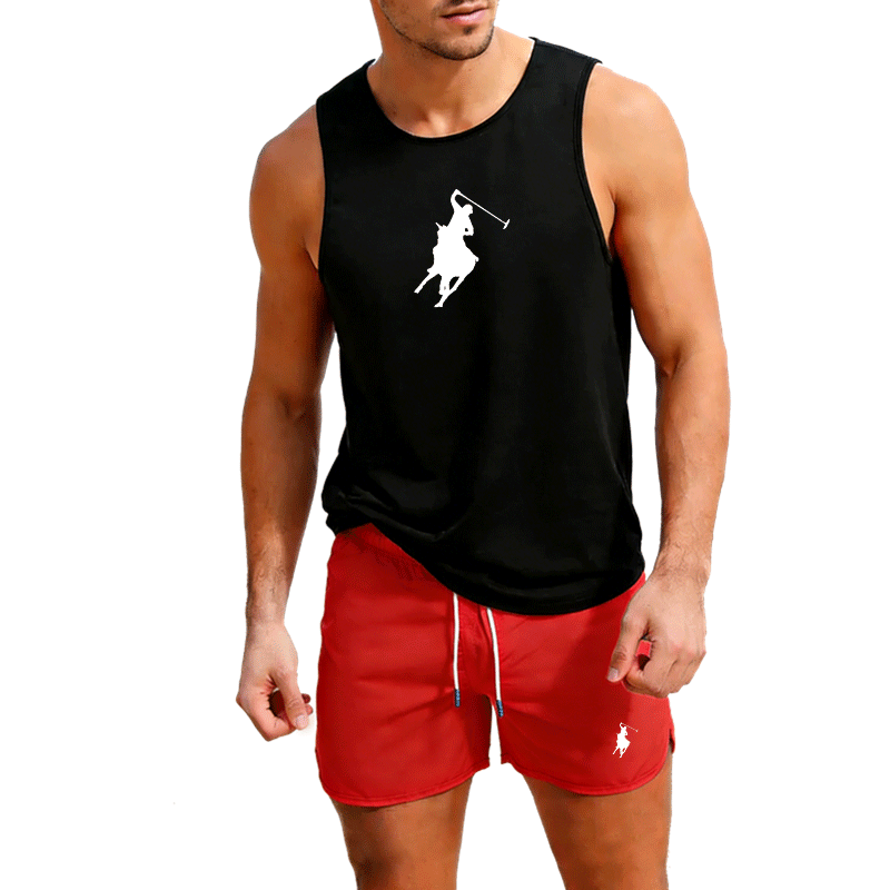 European Men Summer Vest and S - Summer Clothing Sets Men ulasan dan harga