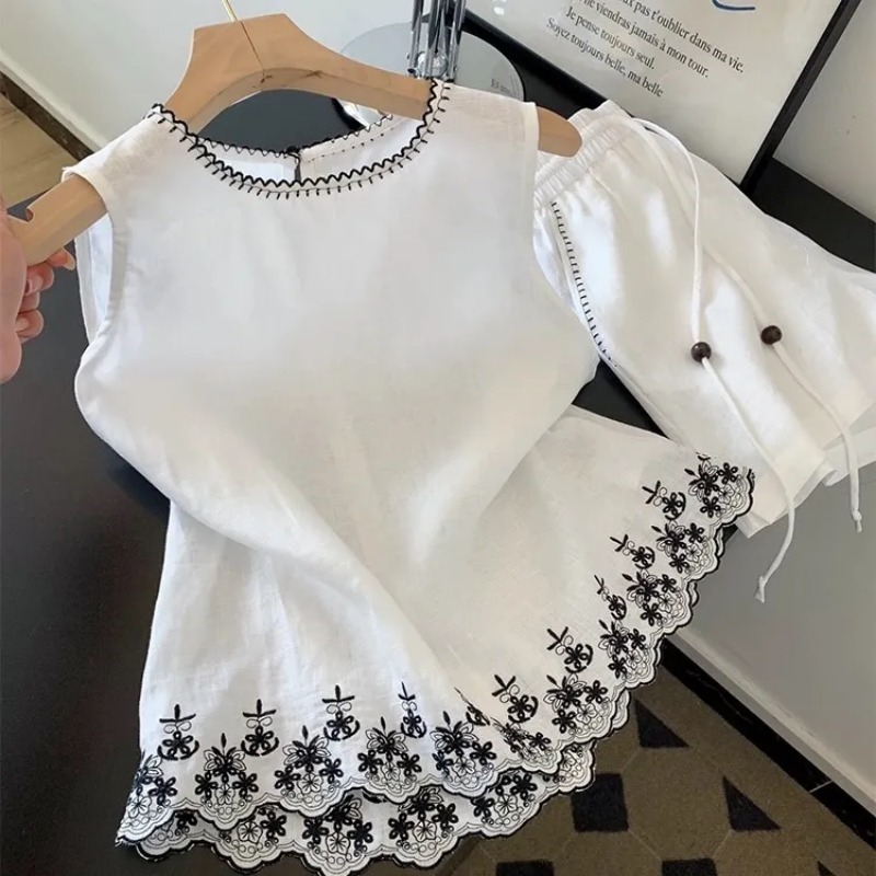 Simple Old Money Style Cotton  - Summer Clothing Linen ulasan dan harga
