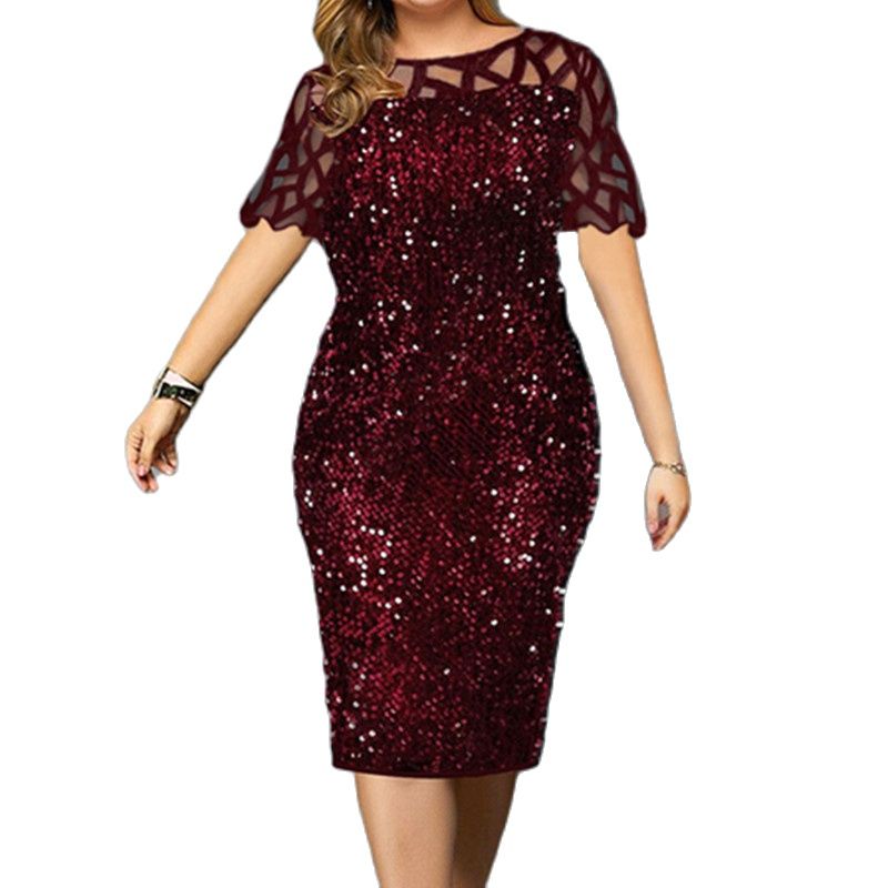 2022 Women Shiny Party Dresses - Summer Clothing For 70 Year Old Woman ulasan dan harga