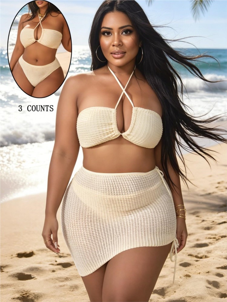 L-4XL Plus Size High Waist Bik - Bikini Set Push Up ulasan dan harga