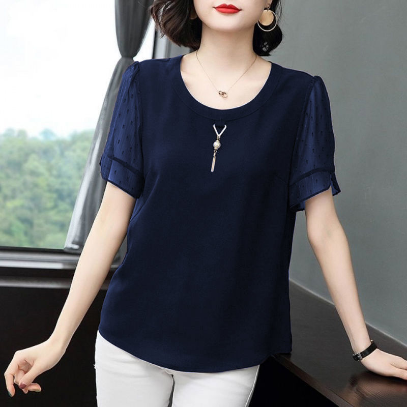 Casual Solid Color All-match S - Summer Clothing For 70 Year Old Woman ulasan dan harga