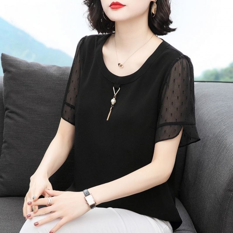 Casual Solid Color All-match S - Summer Clothing For 70 Year Old Woman ulasan dan harga