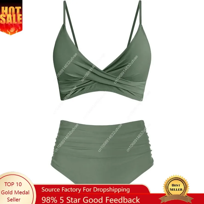 Women's High Waisted Bikini Se - Bikini Set Push Up ulasan dan harga