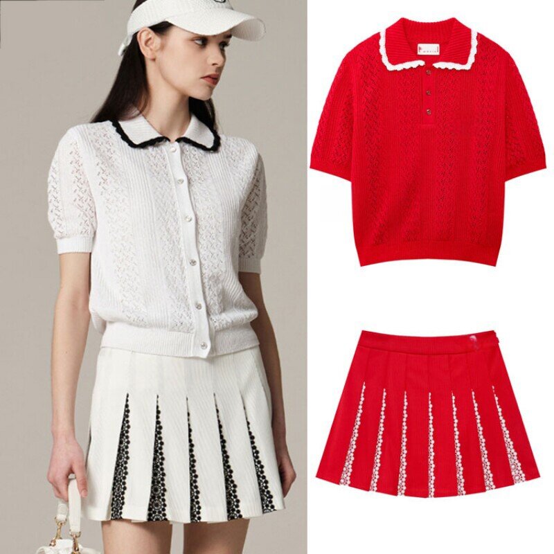 Korean Golf Wear Women's Knit  - Summer Golf Clothing ulasan dan harga