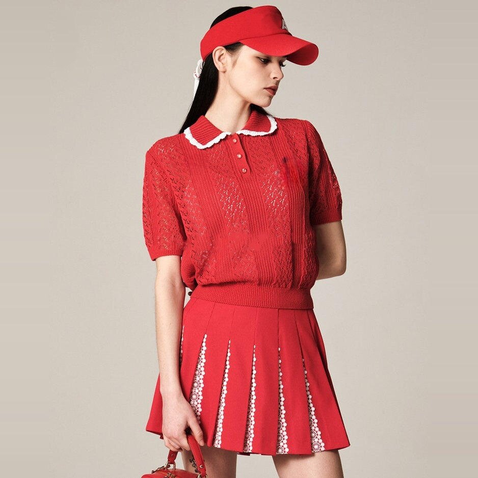 Korean Golf Wear Women's Knit  - Summer Golf Clothing ulasan dan harga
