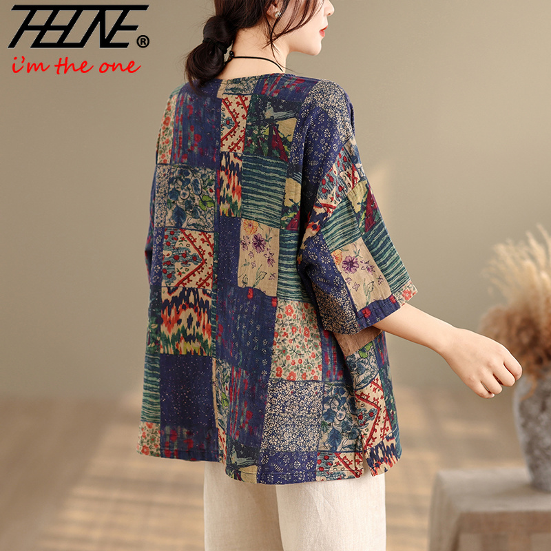 THHONE Plus Size Fashion Summe - Summer Clothing Linen ulasan dan harga