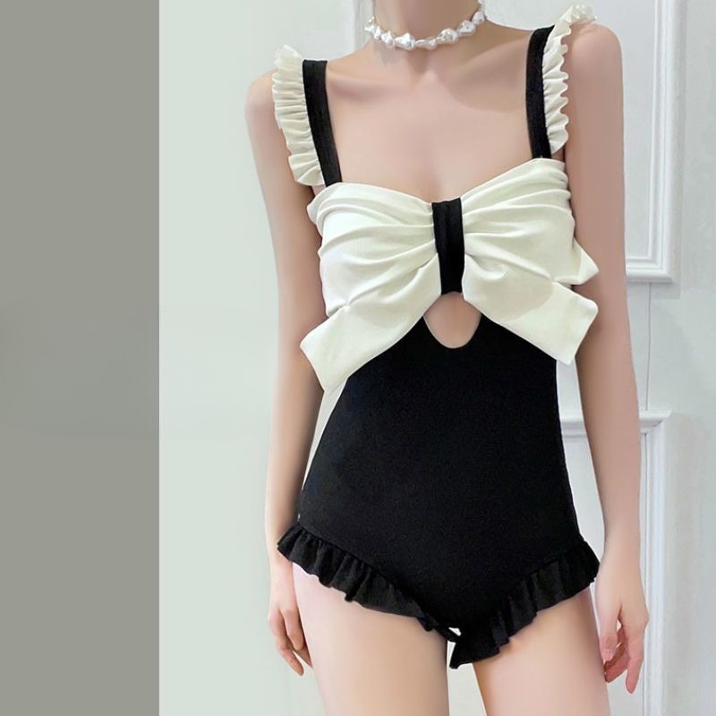 Cute Bowknot Detail Swimwear L - Swimsuit One Piece ulasan dan harga