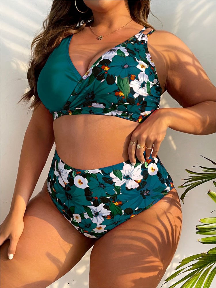 L-5XL Plus Size High Waist Bik - Bikini Set Push Up ulasan dan harga