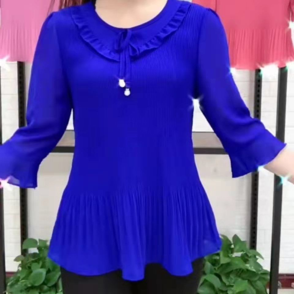 Autumn New Lace Crew Neck fash - Summer Clothing For 70 Year Old Woman ulasan dan harga