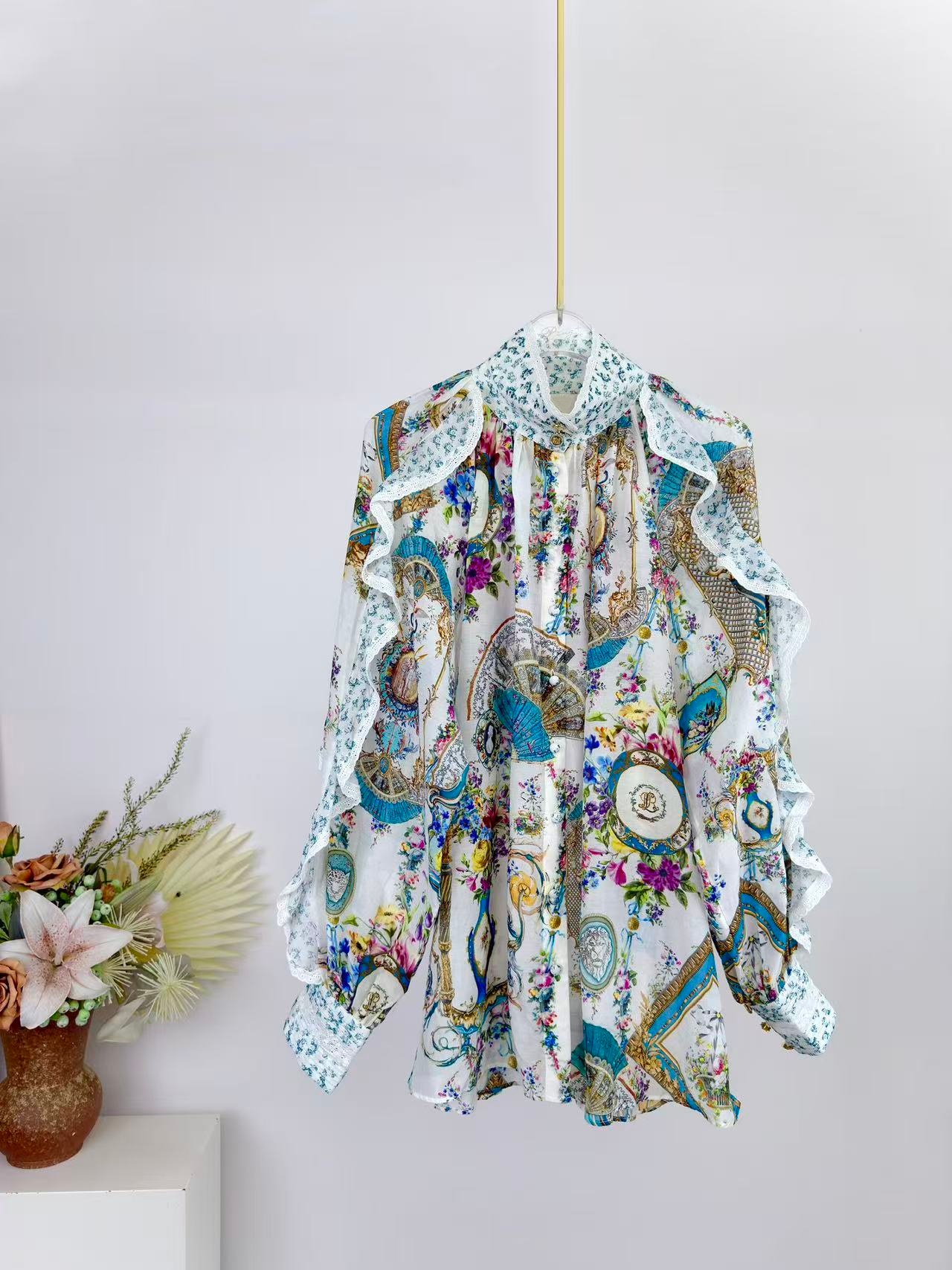 2026 Women Flower Print Set Cr - Summer Clothing Linen ulasan dan harga