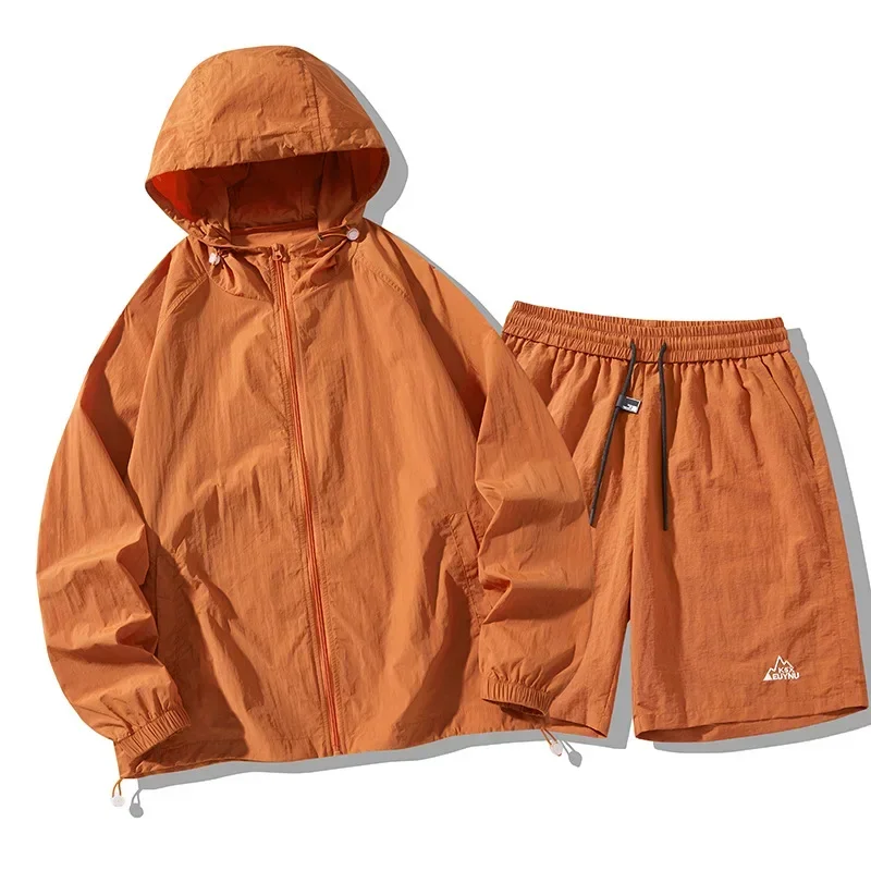 Ice Silk Outdoor Sun Protectio - Summer Clothing Sets Men ulasan dan harga