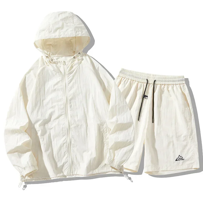 Ice Silk Outdoor Sun Protectio - Summer Clothing Sets Men ulasan dan harga