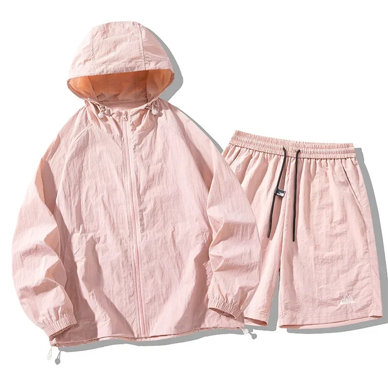 Ice Silk Outdoor Sun Protectio - Summer Clothing Sets Men ulasan dan harga